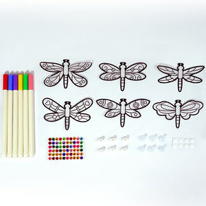 Kit de création de libellules attrape-soleil DIY pour enfants – Marqueurs acryliques pour <span class=keywords><strong>dessin</strong></span> et loisirs créatifs – Décoration de fenêtre et cadeaux - Product Image 6