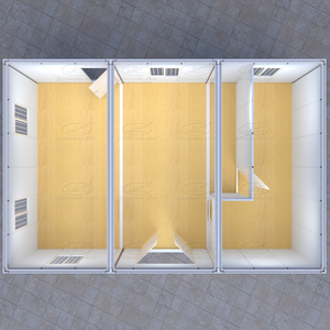 Dortoir préfabriqué en acier de 40 pieds Maison d'hébergement Lits superposés bon marché Conteneur à plat pour <span class=keywords><strong>étudiant</strong></span> Living School Hotel Sandwich - Product Image 3