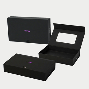 Thanh Lịch Có Thể Gập Lại Quần Áo Từ Tính Cứng Nhắc Hộp Giấy Có Thể Tái Chế Mỹ Phẩm Quà Tặng Bao Bì Hộp Với Nam Châm Nắp - Product Image 4