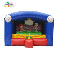 Cabinas de juegos deportivos de grado comercial personalizadas, simulador de béisbol inflable, juego de objetivo de ataque de béisbol para adultos y niños