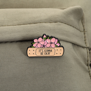 Pin Enamel Penyembuhan Emosional Gaya Dukungan Lembut Akan Baik-baik Saja Berjuang Tidak Berarti Gagal Bros Grosir - Product Image 3