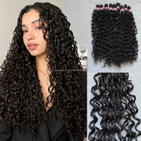 Extensions de cheveux bouclés Pixie en fibres protéinées, 28, 30, 32 pouces, 9 pièces/paquet, haute température, super doux, longs, tissage double trame à la machine