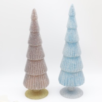 Arbre en verre coloré de décoration de Noël de mode 2025 pour des cadeaux de Noël