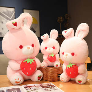 Nuovo Peluche di Coniglietto Fragola Carino <span class=keywords><strong>e</strong></span> Coccoloso, un Piccolo Regalo per la Fidanzata o il Compleanno dell'Amico più Bello. - Product Image 6