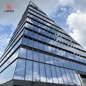 Mur rideau invisible en aluminium facile à installer: panneaux de verre <span class=keywords><strong>pour</strong></span> les bâtiments-abaisse le bruit, lignes propres - Product Image 2