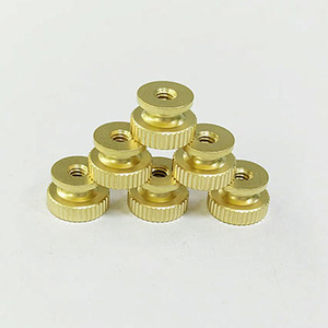 CNC Lathe quay Brass chèn chính xác M4 M6 M8 #8-32 #6-32 1/4 đầu cao có khía mù thông qua lỗ Brass chèn NUT - Product Image 4
