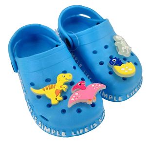 Breloques lumineuses 2D en PVC fluorescent pour chaussures, motif <span class=keywords><strong>dinosaure</strong></span>, pour sacs de plage souples, décorations en plastique à position supérieure - Product Image 3