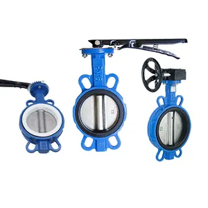 Agricultural irrigation Dn80 Cast Iron Disc 304 3'' PN10 China Supplier EPDM Soft Seal Ductile Iron Wafer Butterfly Valve