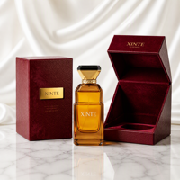 Flacon de parfum en verre mat de luxe, best-seller, 100 ml/50 ml, dégradé marron, flacon de parfum vide avec emballage boîte et couvercle de luxe