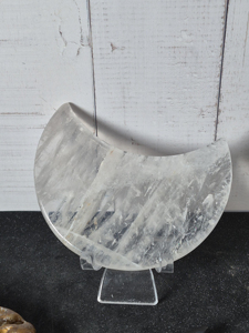 Vente en gros de pierres précieuses en quartz naturel de haute qualité, pierres précieuses en forme de demi-lune, bijoux en forme de demi-lune pour soulager le stress - Product Image 2