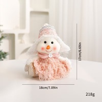 Usine Oem Personnaliser Petit Kawaii Style Doux Père Noël Bonhomme De Neige En Peluche Jouets Bébé Réconfortant En Peluche Animaux Jouets pour Enfants Noël