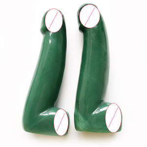 Bacchetta massaggiatore di cristallo con dildo di cristallo di aventurina verde intagliato a mano per la guarigione - Product Image 6
