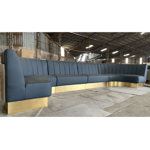 Yeni tasarım ticari lüks deri ahşap çok tarzı Cafe otel lobisinde kullanımı restoran kabini yemek seti - Product Image 3