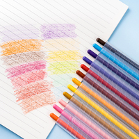 Coffret cadeau de crayons de cire 24 couleurs avec livre de coloriage, crayons écologiques non toxiques pour enfants, anniversaire, boîte d'emballage personnalisée