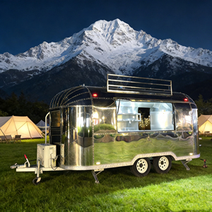 Carrito de Comida Móvil con Ruedas Suaves, Resistente, Directo de Fábrica, para Mercado Nocturno, Puesto Callejero, Fácil de Mover, Negocio de Catering al Aire Libre - Product Image 1