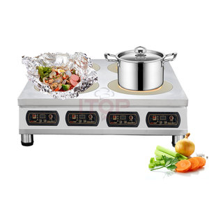 Fornello a Induzione Commerciale da Tavolo in Acciaio Inox a <span class=keywords><strong>4</strong></span> Fuochi 2500W, Piano Cottura Elettrico a <span class=keywords><strong>4</strong></span> Piastre all'Ingrosso - Product Image 2