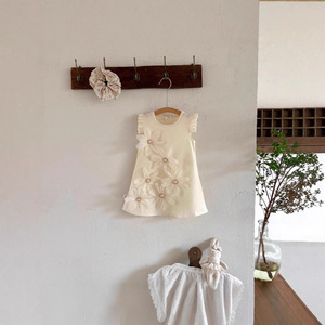 <span class=keywords><strong>Abbigliamento</strong></span> per Bambine, Nuovo Vestito Principessa Primaverile e Autunnale in Misto Cotone Lavorato all'Uncinetto, <span class=keywords><strong>Elegante</strong></span> con Collo Tondo Senza Maniche - Product Image 3