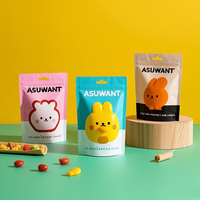 Stockage de bonbons gommeux personnalisé 7g 14g mat réutilisable anti-odeur 3.5g grammes sac en mylar de papier d'aluminium