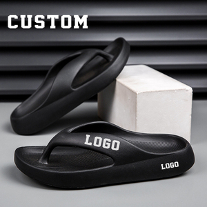 Tongs de plage d'été de haute qualité avec logo personnalisé Tongs plates en caoutchouc pour femmes Tongs EVA avec logo pour hommes Tongs originales avec logo personnalisé - Product Image 1
