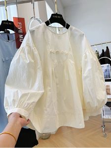 Camisa <span class=keywords><strong>de</strong></span> Mujer al por Mayor, Primavera 2026, Nueva <span class=keywords><strong>Moda</strong></span>, Elegante, Casual, Cuello Redondo, Color Sólido, Manga Larga - Product Image 4