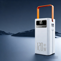 Batterie externe ultra haute capacité 50000 mAh avec 2 câbles intégrés et lampe torche LED pour le camping – Prix usine de gros