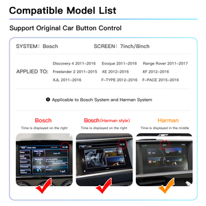 Carabc Android <span class=keywords><strong>Auto</strong></span> Multimédia Sans Fil <span class=keywords><strong>Apple</strong></span> <span class=keywords><strong>CarPlay</strong></span> pour Land Rover Jaguar F-Type / Jaguar XF / XE avec Lecteur DVD Bosch Navigation - Product Image 2