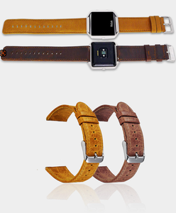 <span class=keywords><strong>Bracelet</strong></span> de <span class=keywords><strong>montre</strong></span> en cuir véritable motif Crazy Horse, design Sport Loop, boucle à ardillon, pour <span class=keywords><strong>Fitbit</strong></span> <span class=keywords><strong>Blaze</strong></span> Smartwatch, remplacement 23mm Multi - Product Image 3