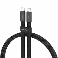 Kabel Data Pengisian Cepat 30W USB-C ke 8-pin 1M Slim Flat Nylon Braided untuk iPhone iPad