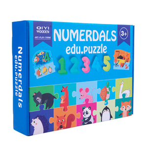 Montessori trẻ em bằng gỗ số động vật ghép hình câu đố trò chơi giáo dục học tập quà tặng đồ chơi cho trẻ em - Product Image 6