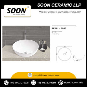 Juego de medio pedestal para lavabo empotrado de baño de alta calidad para aplicaciones de hoteles y oficinas en el hogar de la India - Product Image 5