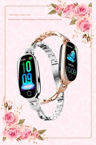 นาฬิกาอัจฉริยะใหม่สำหรับผู้หญิง, นาฬิกาอัจฉริยะสายรัดข้อมืออัจฉริยะวัดสุขภาพวัดอุณหภูมิร่างกายด้วยแม่เหล็กกันน้ำมี F81 - Product Image 4