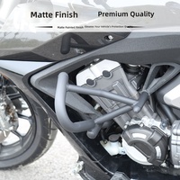 Pare-chocs de moto, protection avant du moteur, pour Cruiser Touring Street Riding, ajustement universel, revêtement noir