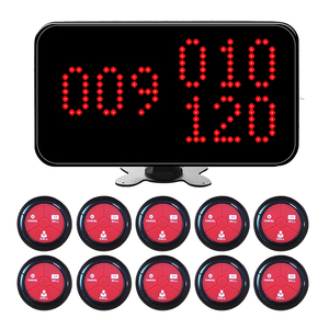 KOQI Sistema de botón de llamada de <span class=keywords><strong>camarero</strong></span> inalámbrico 1 receptor de host 5 o 10 timbre impermeable timbre CALL BILL CANCEL para restaurante café - Product Image 1