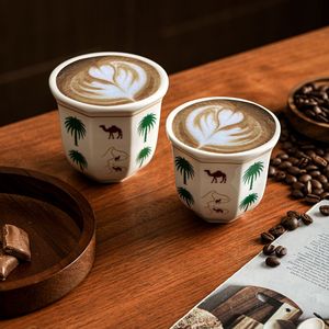 <span class=keywords><strong>Tasse</strong></span> à <span class=keywords><strong>expresso</strong></span> du Moyen-Orient 250 ml, en céramique, avec anse, style rétro, pour la maison, cadeau créatif, <span class=keywords><strong>tasse</strong></span> à eau d'éléphant de désert - Product Image 2