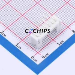 W2001100-7PW2113 Wire-to-Board Pin Header Bent Lead Through Hole,P=2mm Connector 1x7P 2mm Right Angle Insert PH - Product Image 2