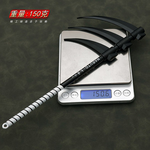 25CM Anime Ninja Hidan's Bloody Scythe Full Metal Zinc Alloy Replica Red/Black Blade avec chaîne Desk Decor Cosplay Prop Gift - Product Image 6