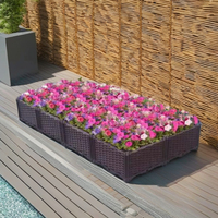 Rumah & taman pot bunga plastik & penanam untuk sayuran & penanaman bunga di balkon tempat tidur tumbuh