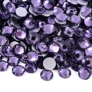 OLeeya – Strass en verre à 12 facettes, couleurs violettes scintillantes, à dos plat, non thermocollants, pour accessoires vestimentaires – Vente chaude usine - Product Image 3