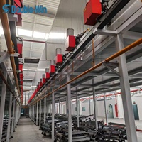 Ligne de production de revêtement en poudre par accumulation aérienne pour accessoires métalliques de fourgonnettes/camions, pompe PLC, revêtement continu à haute productivité