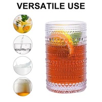 Verre à boire simple en verre perlé pour femmes, attrayant pour le lait, le jus et les boissons