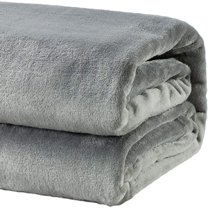 Sẵn Sàng Vận Chuyển Các Nhà Sản Xuất Trung Quốc Bán Buôn Chăn Lông Cừu Flannel Dệt Trơn Siêu Ấm 100% <span class=keywords><strong>Polyester</strong></span> Dùng Cho Mùa Đông - Product Image 5