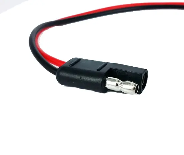 QUICK DISCONNECT WIRE HARNESS 2 PIN - SAE CONNECTOR 10 GAUGE Black & Red Nickleメッキ