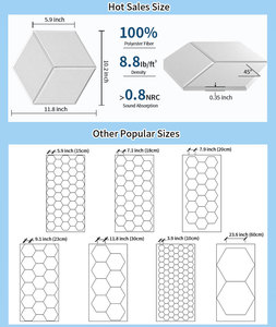 Tablón <span class=keywords><strong>de</strong></span> anuncios <span class=keywords><strong>de</strong></span> fieltro hexagonal, baldosas autoadhesivas <span class=keywords><strong>de</strong></span> fieltro, baldosas <span class=keywords><strong>de</strong></span> pared, paneles acústicos para fotos, fotos, notas - Product Image 6