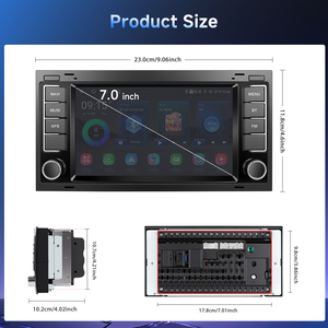 Podofo 2Din pour Volkswagen/Touareg/Transporter 7'' <span class=keywords><strong>Autoradio</strong></span> Android 2+64G Carplay/Android Auto sans fil GPS/WiFi/USB OEM - Product Image 5