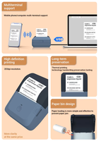 Printer Label Foto Termal Y50 Mobile, Printer Mini Portabel & Nirkabel USB untuk Pencetakan Catatan Stiker Sehari-hari
