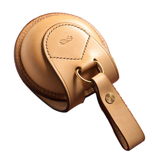 Handmade vegetable-tanned leather <b>coin</b> purse with flap opening; game <b>coin</b> storage <b>bag</b>; custom-made travel souvenirs. - Product Image 5