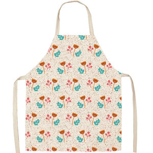 2025 nouveau produit de conception impression numérique étanche facile à nettoyer Polyester coton lin tabliers de cuisine tabliers de jardin personnalisés - Product Image 3