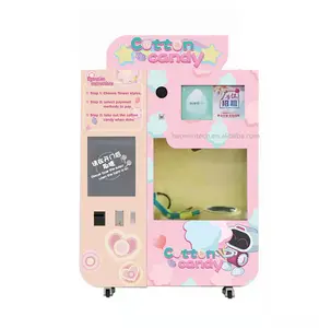 Automatic Cotton Candy Floss Snacks Fully Commercial Vending Dispenser Machine Best For Children