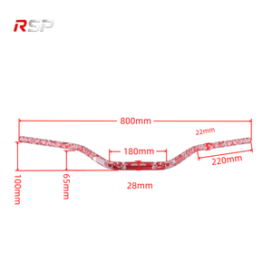 Guidon de moto avant en alliage d'aluminium 28 mm, barre large 800 mm, extrémité de poignée 22 mm, universel pour moto tout-terrain, rétrofit/amélioration - Product Image 2