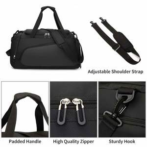 Custom logo Waterproof Duffel Bag High Quality Oxford Gym Bag With Shoes Compartment Promotional Travel Luggage Bag with logo - Product Image 5
